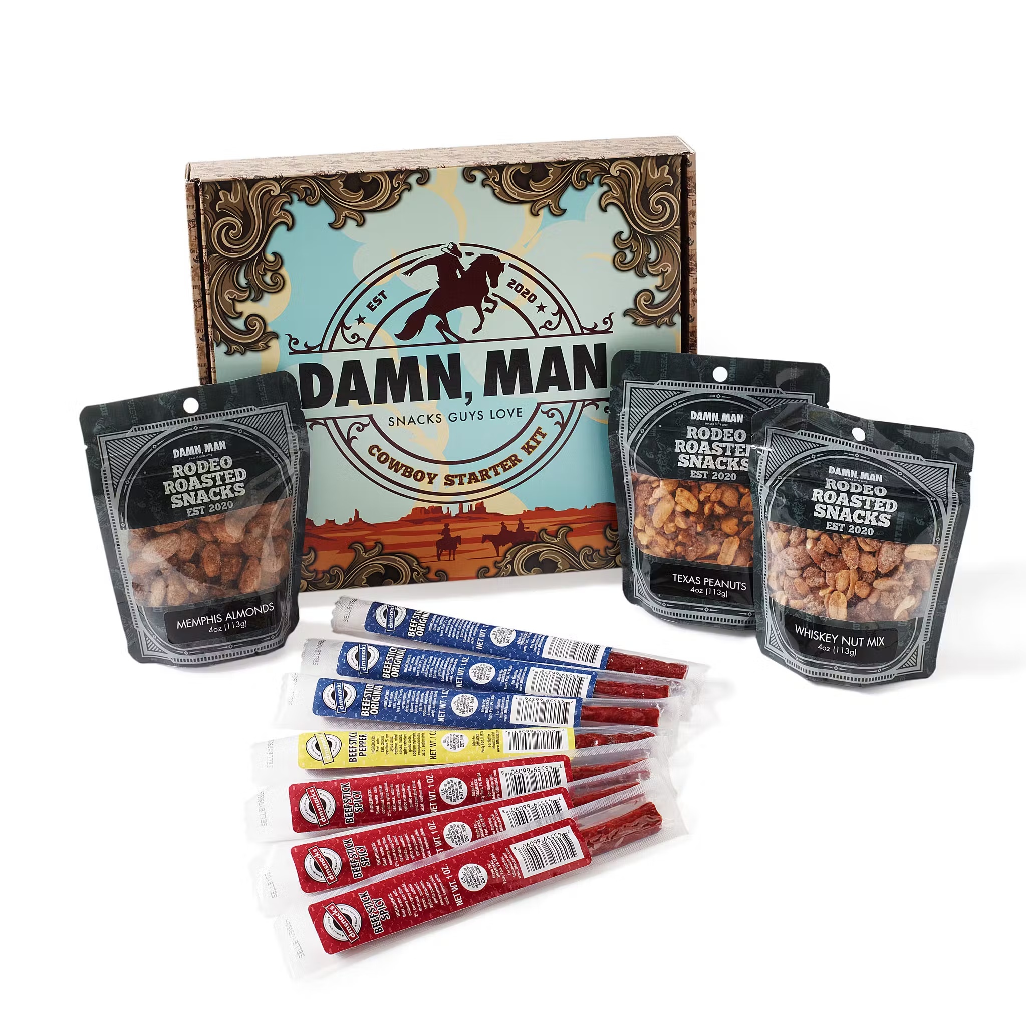 Damn Man "Cowboy Starter Kit" Nuts & Beef Box