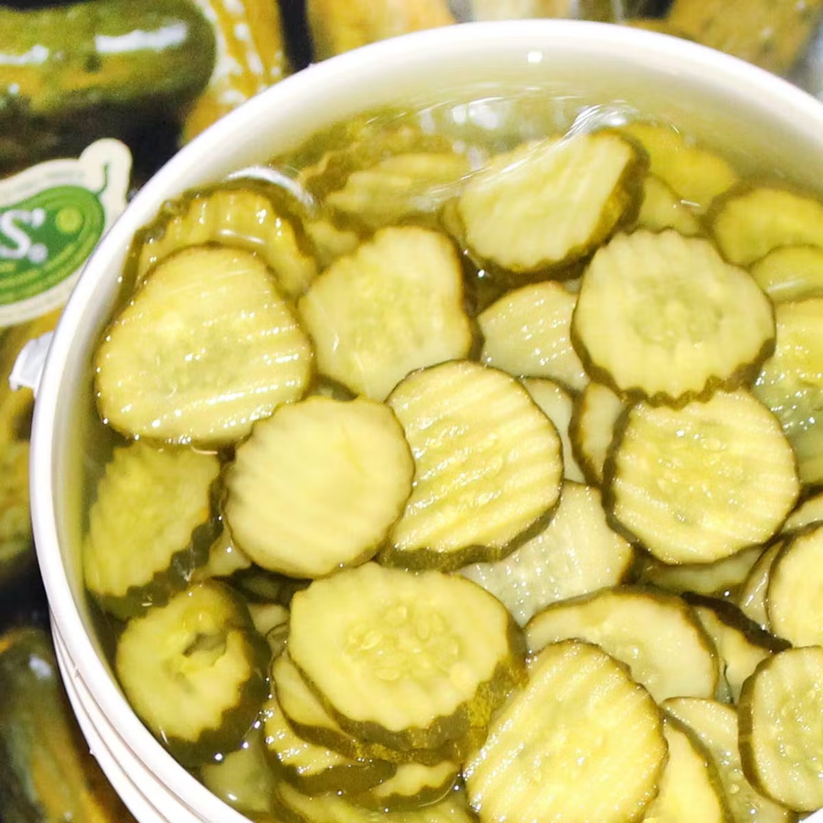 Kosher Dill Crinkle Cut Chips - 1 gallon