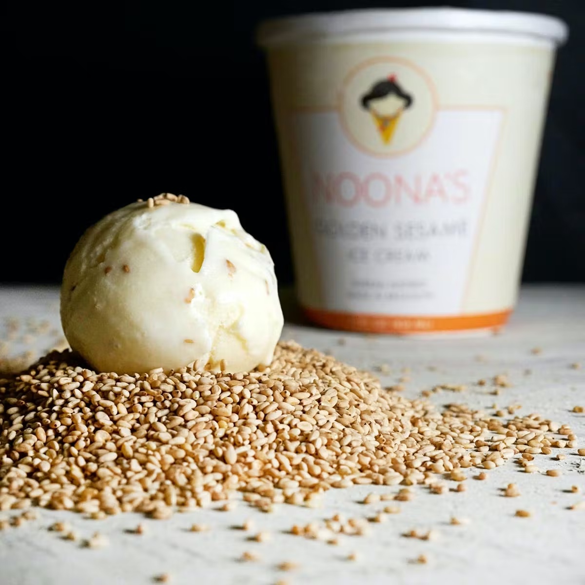 Golden Sesame Ice Cream - 6 Pints