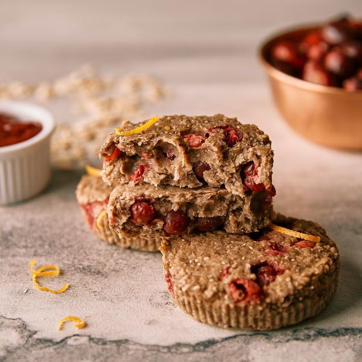 Cranberry Orange Oatmeal Chia Cups