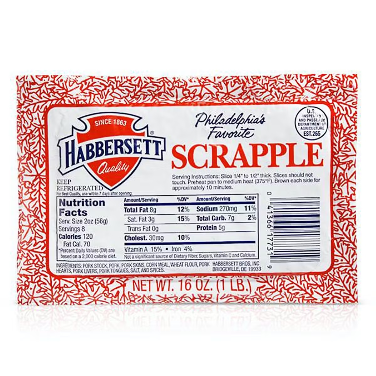 Habbersett Scrapple - 8 Pack
