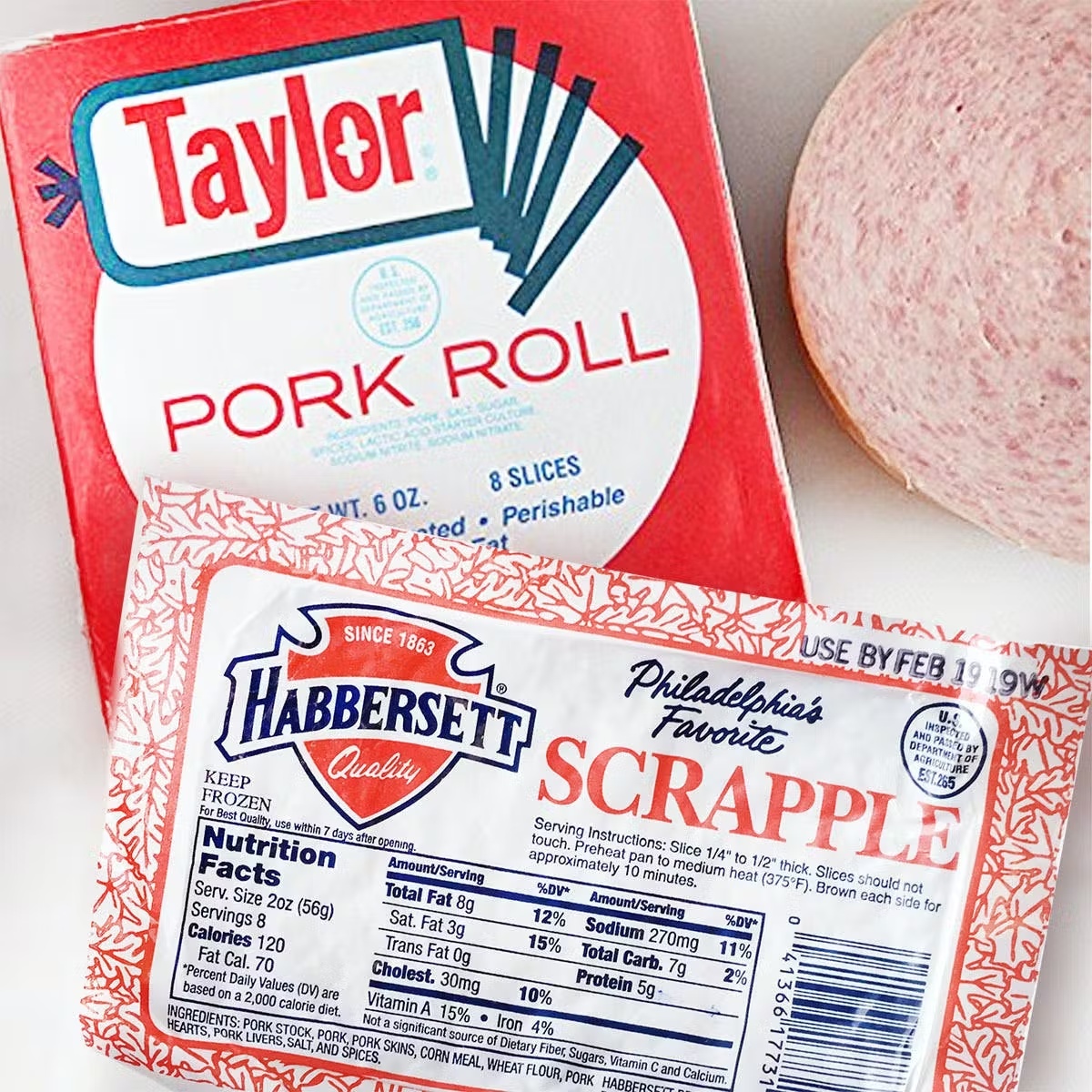 Habbersett Scrapple & Taylor Pork Roll Combo