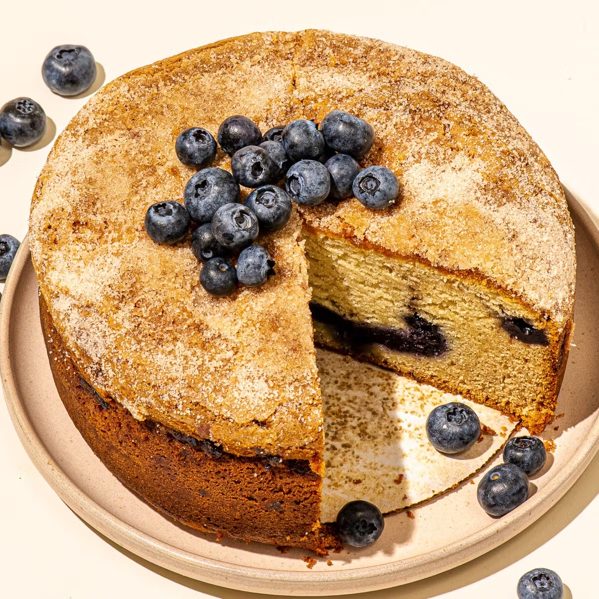 Maine Blueberry Sour Cream Coffee Cake