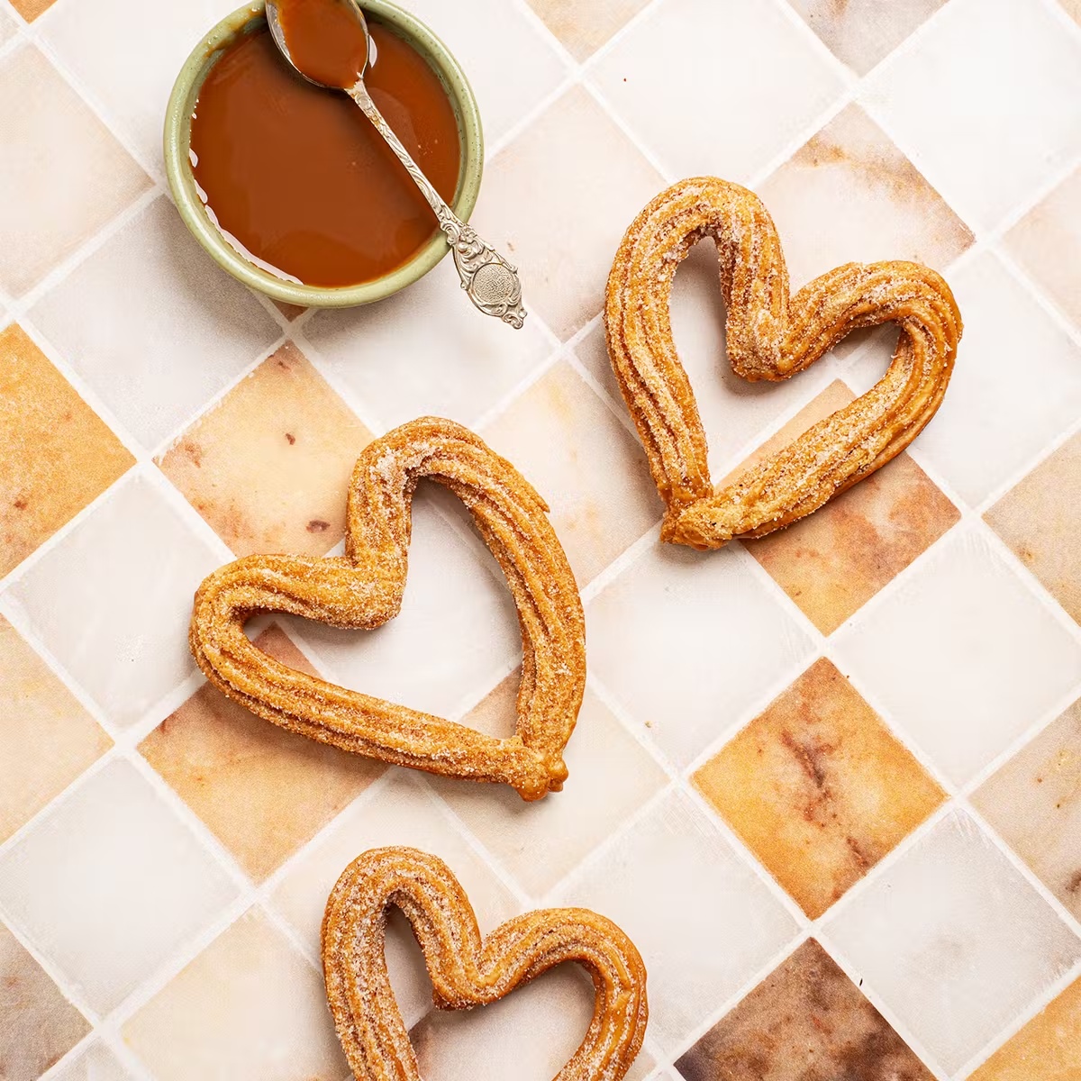 Valentine's Day Heart-Shaped Churros + Ice Cream Combo - 6 Pack