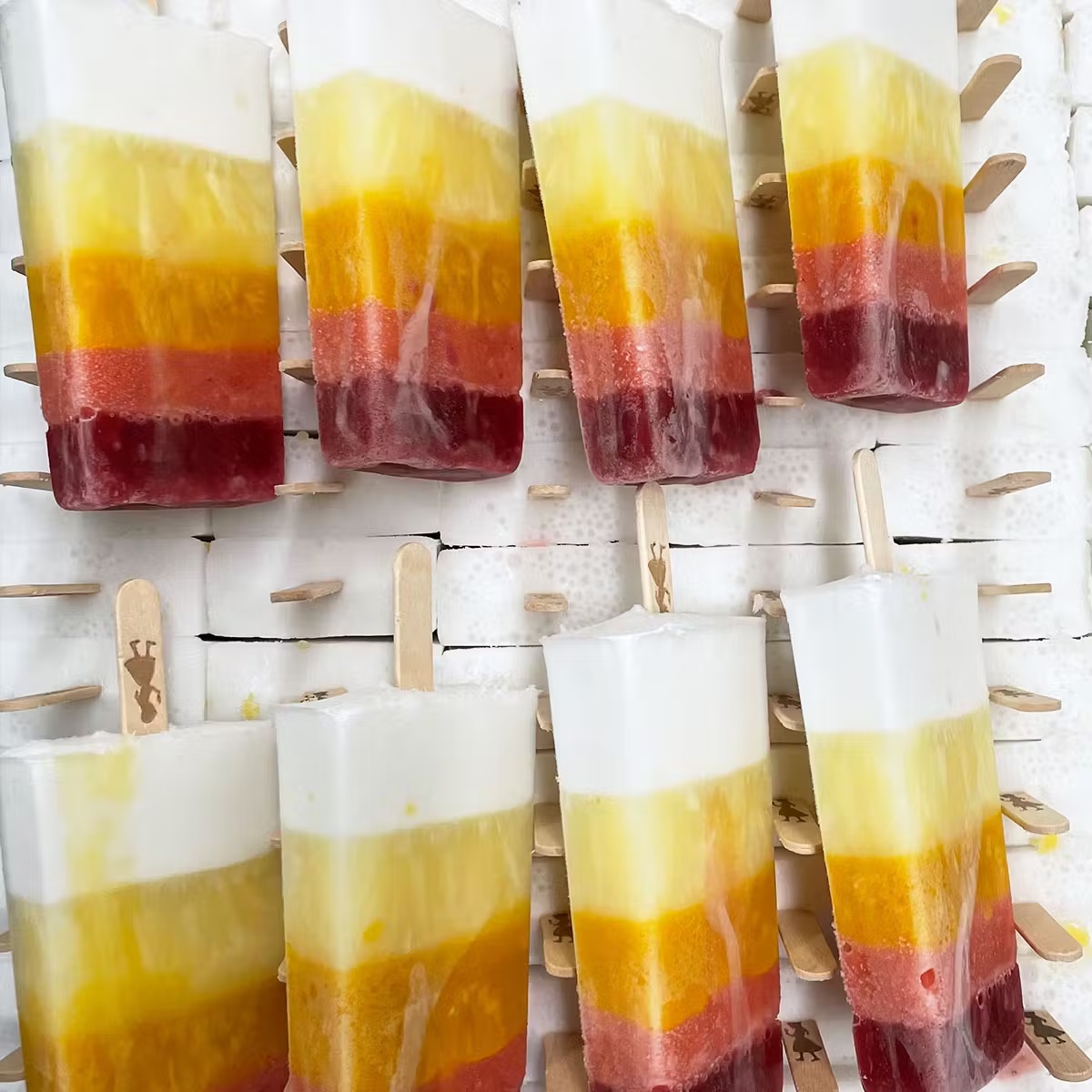 Assorted Rainbow Pride Popsicles - 12 Pack
