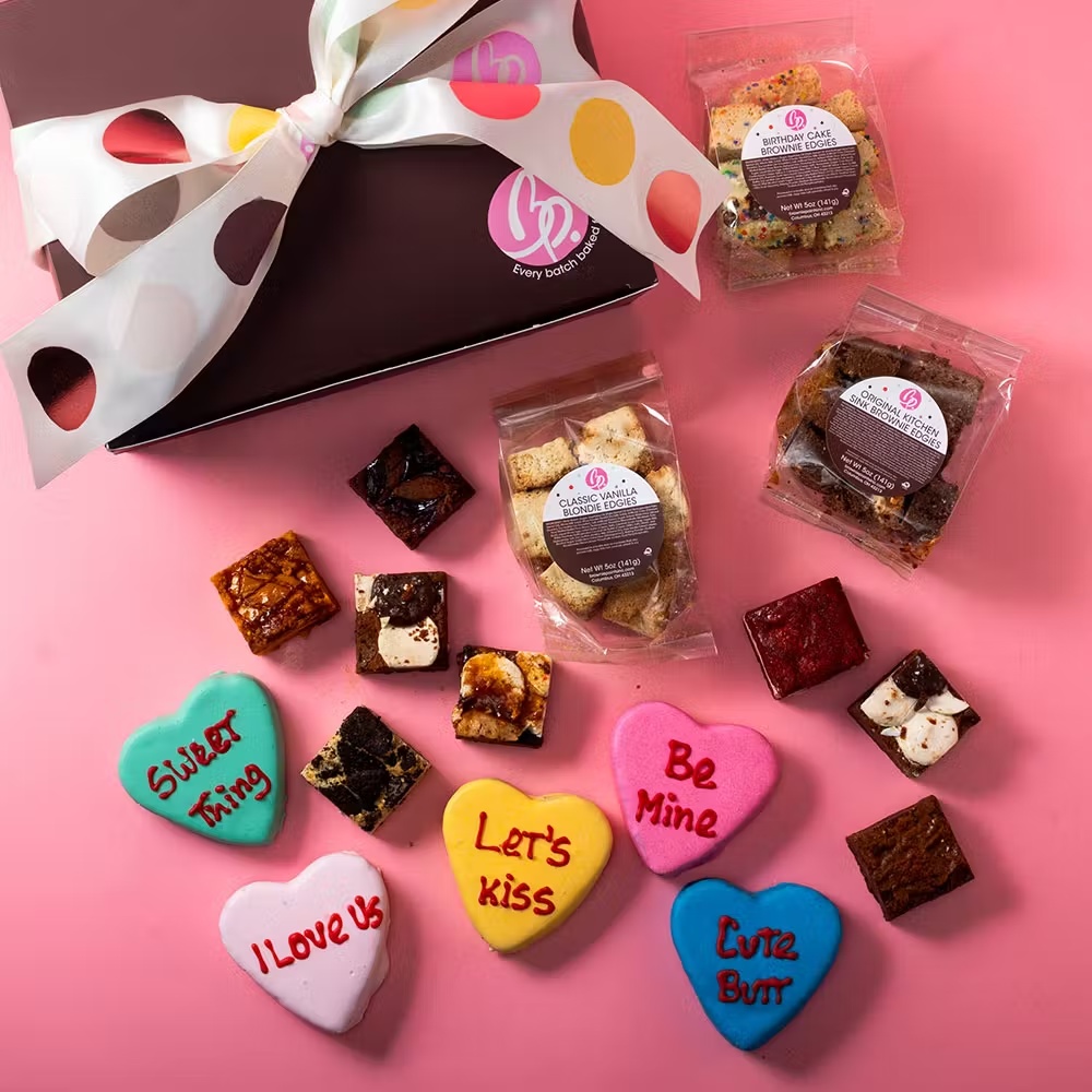 Valentine's Day "Let's Talk" Chocolate Covered Brownies