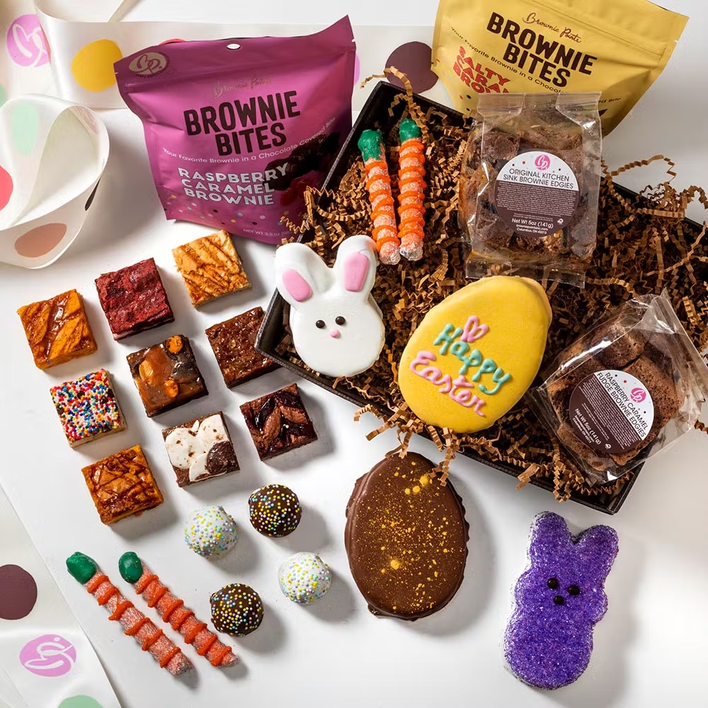 Easter "Golden Egg" Brownie Gift Basket