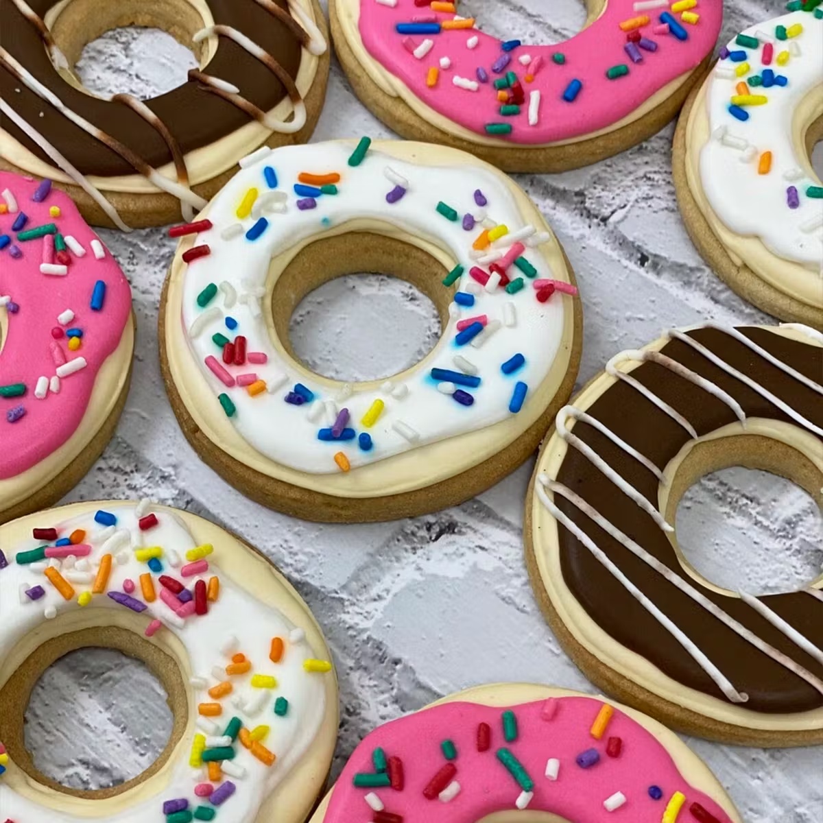 Iced Hanukkah Cookie Donuts - 12 Pack