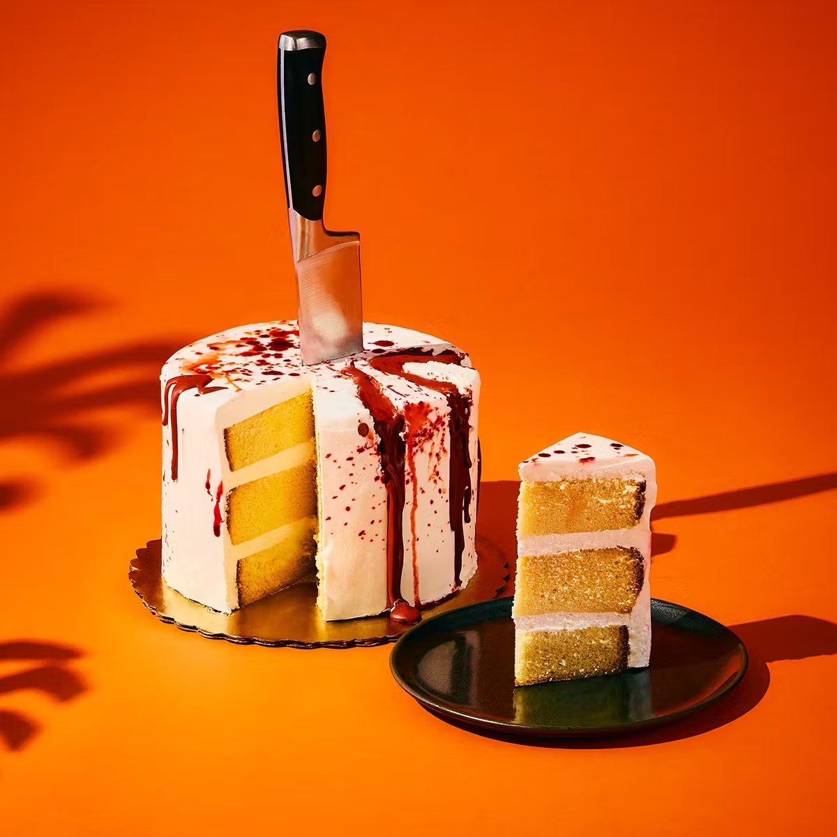Halloween Blood Splatter Cake
