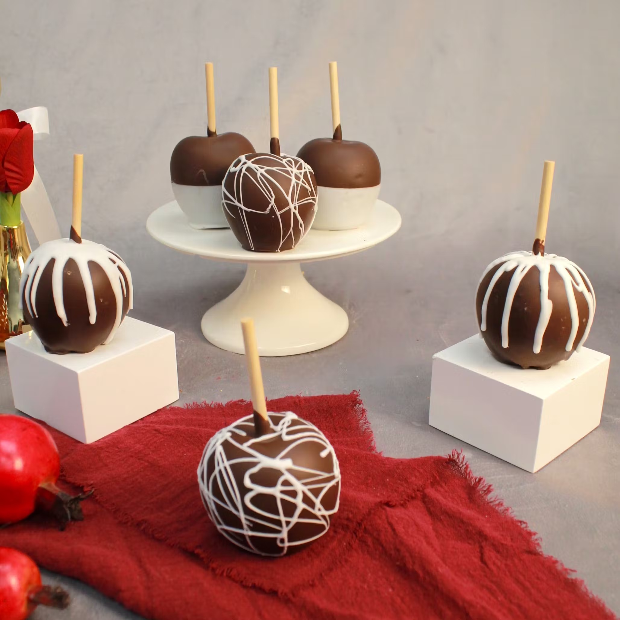 JUMBO Chocolate Covered Apples - 6 Pack