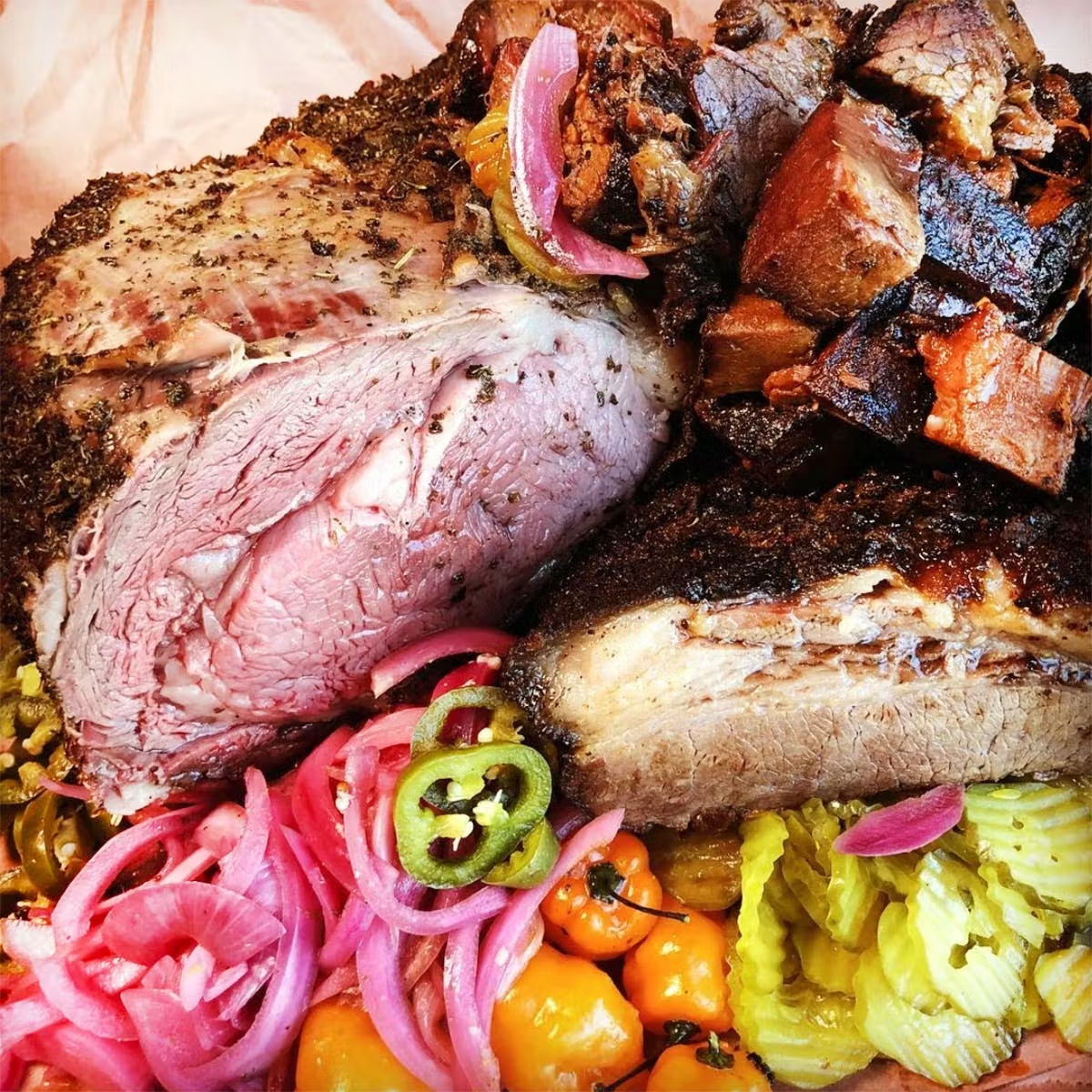 Texas BBQ Sampler - Brisket, Prime Rib & Burnt Ends
