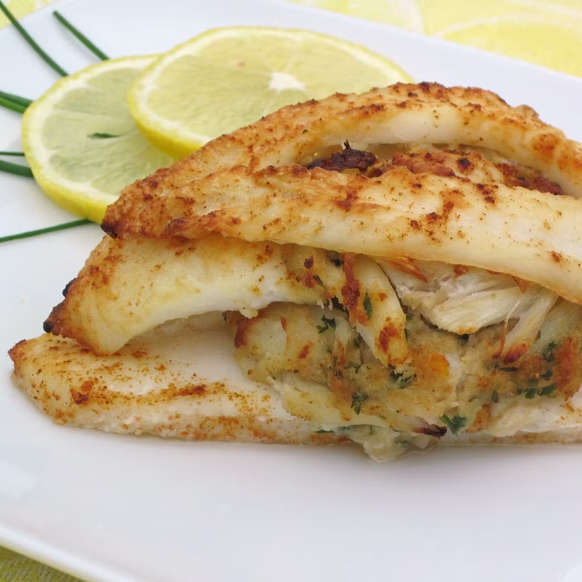 Crab Stuffed Flounder