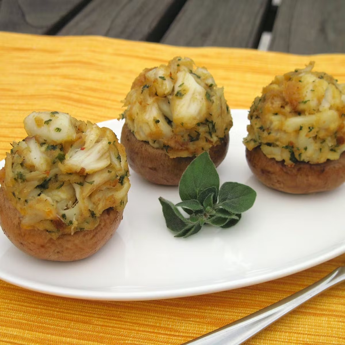 Jumbo Lump Crab Stuffed Mushroom Caps