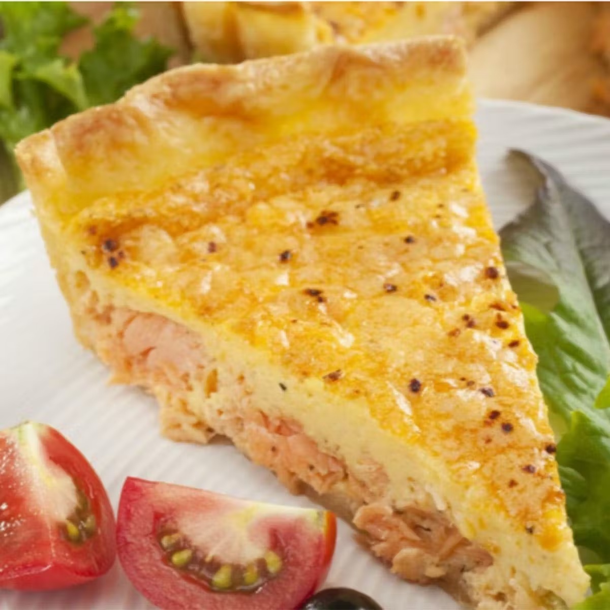 Deep Dish Wild Caught Smoked Salmon Quiche