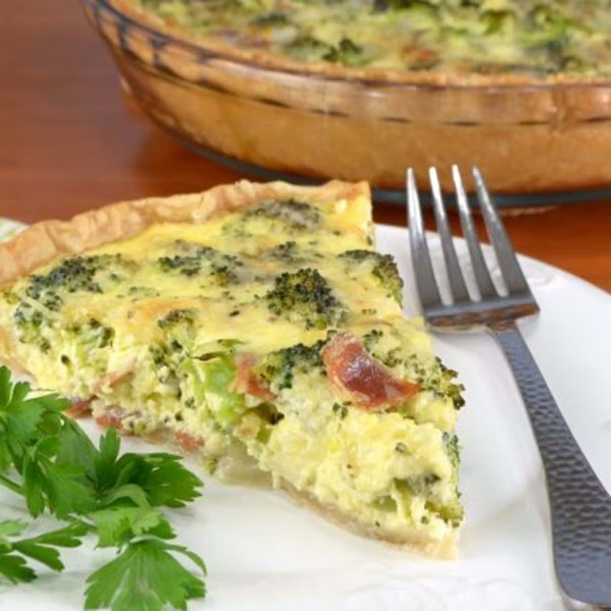 Broccoli & Cheddar Quiche