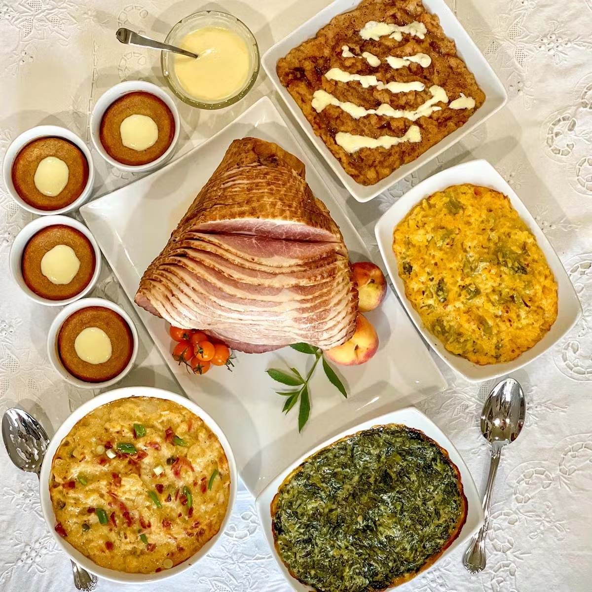 Glazed Spiral Cut Ham Dinner for 6-8