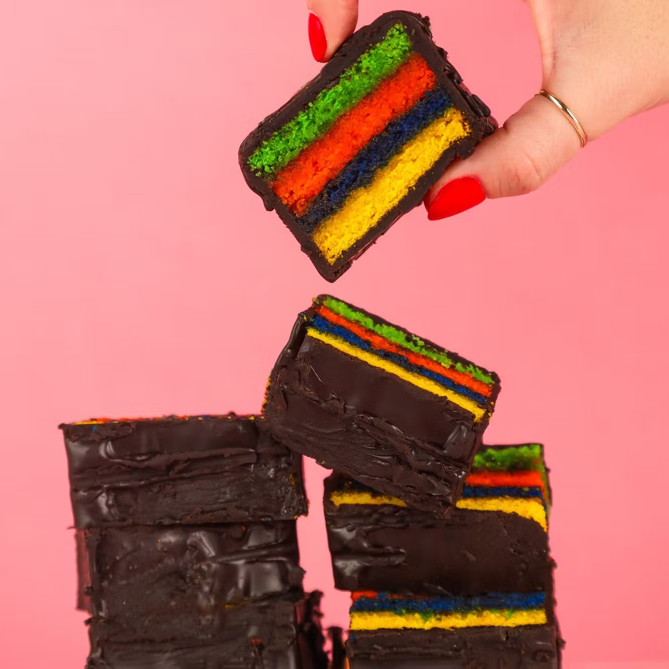 Passover Rainbow Cookies - 1 lb.