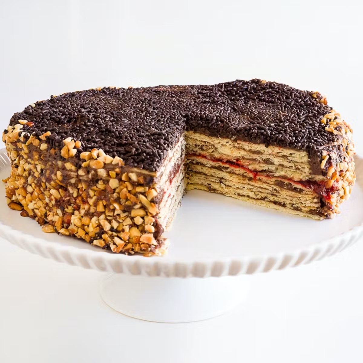 Chocolate Raspberry Napoleon Torte