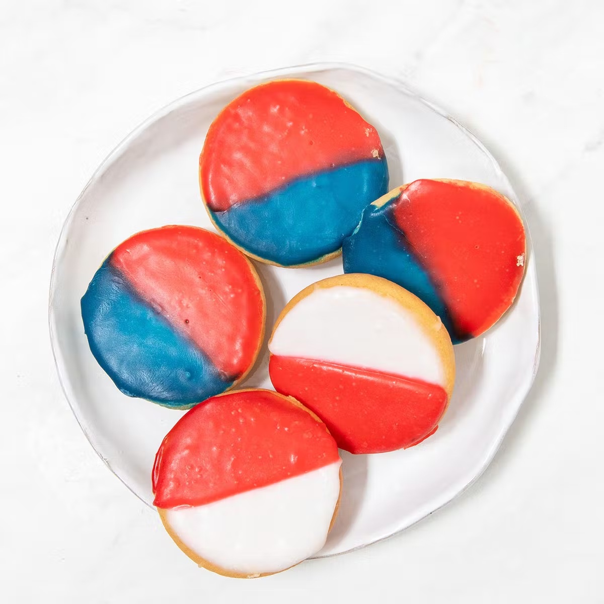 Giant Red, White & Blue Cookies