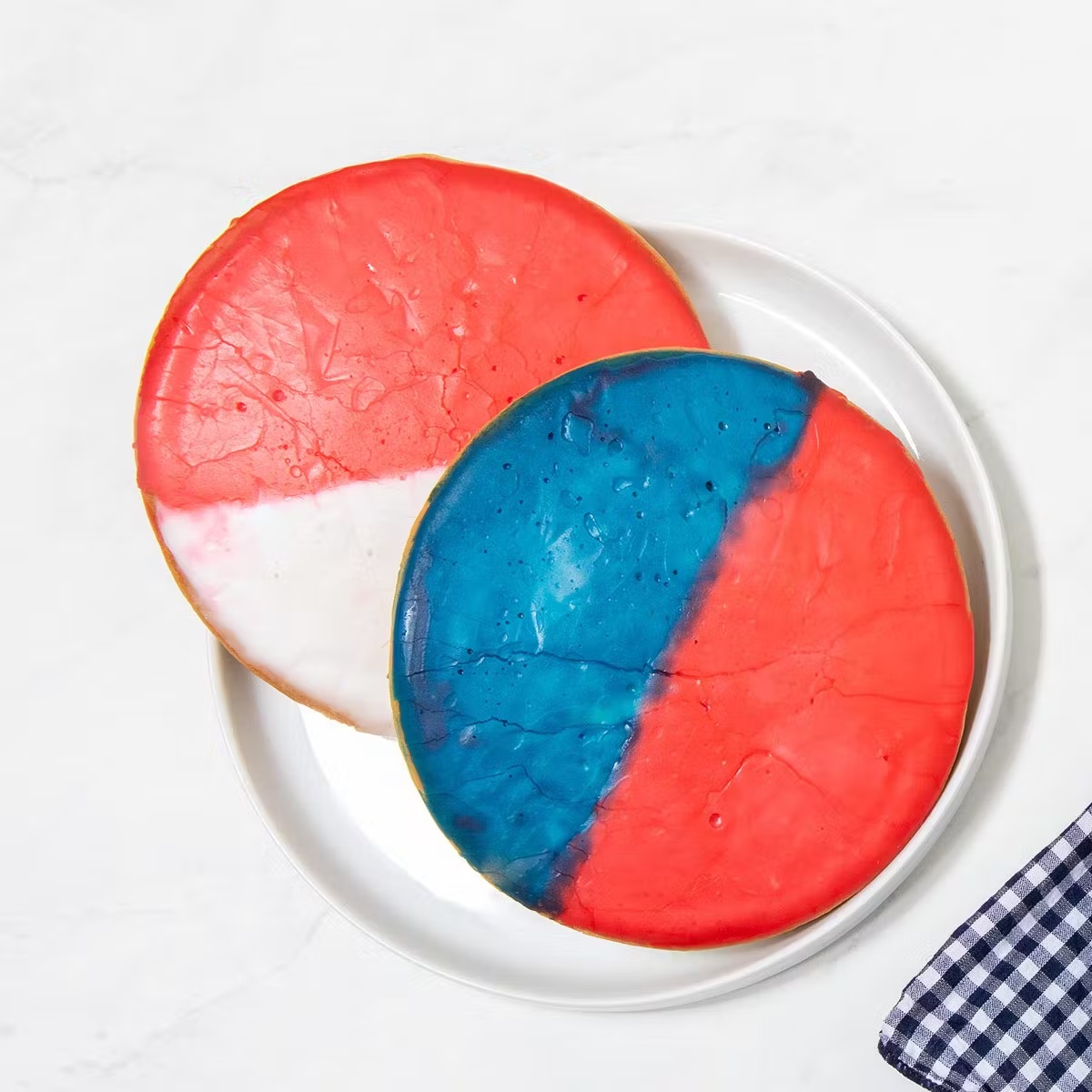 Giant Red, White & Blue Cookies