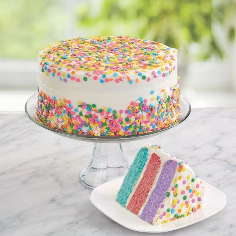 Confetti Rainbow Cake
