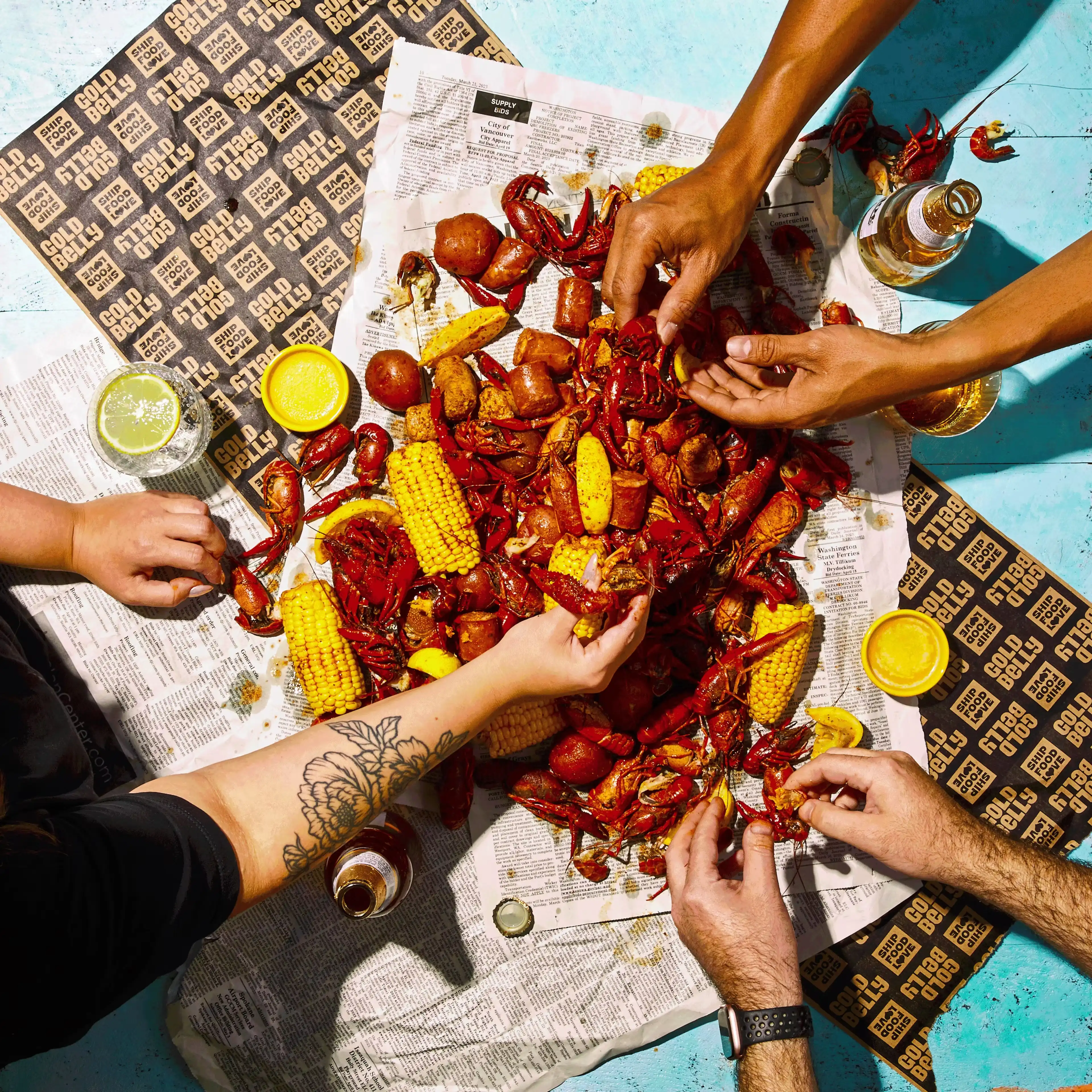 40 lb. Boiled Cajun Crawfish Pack